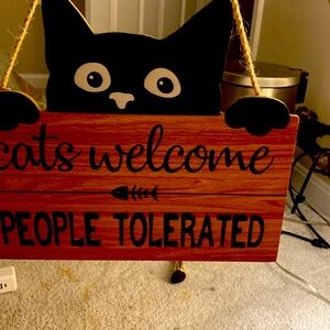 A cute cat sign for nice cat lovers